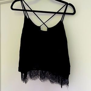 Black lace tank top